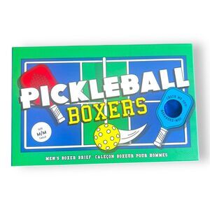 Pickleball Boxers Men's Boxer Briefs Size Medium  NIB Fun Design Great Gift
